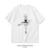 Ballerina Ballett Tänzerin handgezeichnete Illustration T-Shirt Damen Unisex Lässig Baumwolle Grafik T-Shirts Kreative Camisetas