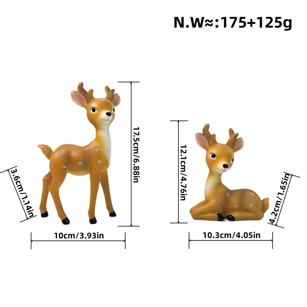 Kunstharzhandwerk Wassertransferdruck Bunte Hirschornamente Kreatives Paar Hochzeitsgeschenk Heim Wohnzimmer Weinschrank Dekoration