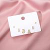 Three Pairs Of Small Stud Earrings, A Combination Of Exquisite, Small And Cute Diamond-Encrusted Digital Confession 1314 Romantic Earrings