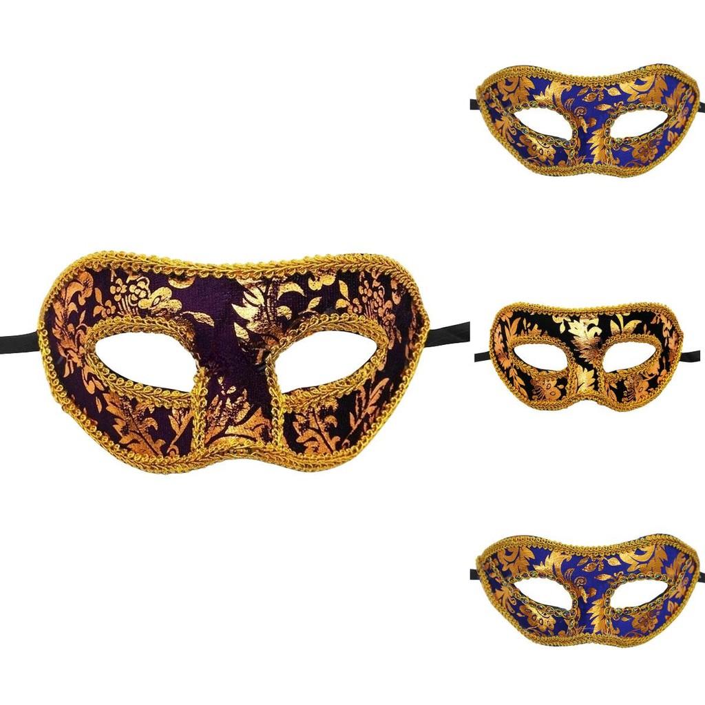 Mysterious Angel Halloween Masquerade Party Men's Mask Plush Cloth Half Face Mask With Fabric Edges