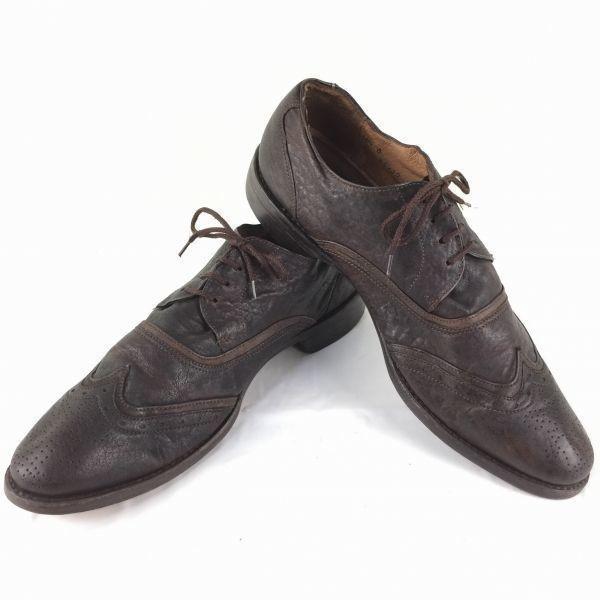 

80s-90s Vintage Frye Wingtip Shoes Size 10.5D 28.0-28.5 Brown Men’s(USED)
