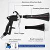 2 In 1 Air Blow Car Wash Gun With 2 Nozzles Efficient Dry Cleaning Gun High Pressure Tornado Dust Blowing Gun Professional