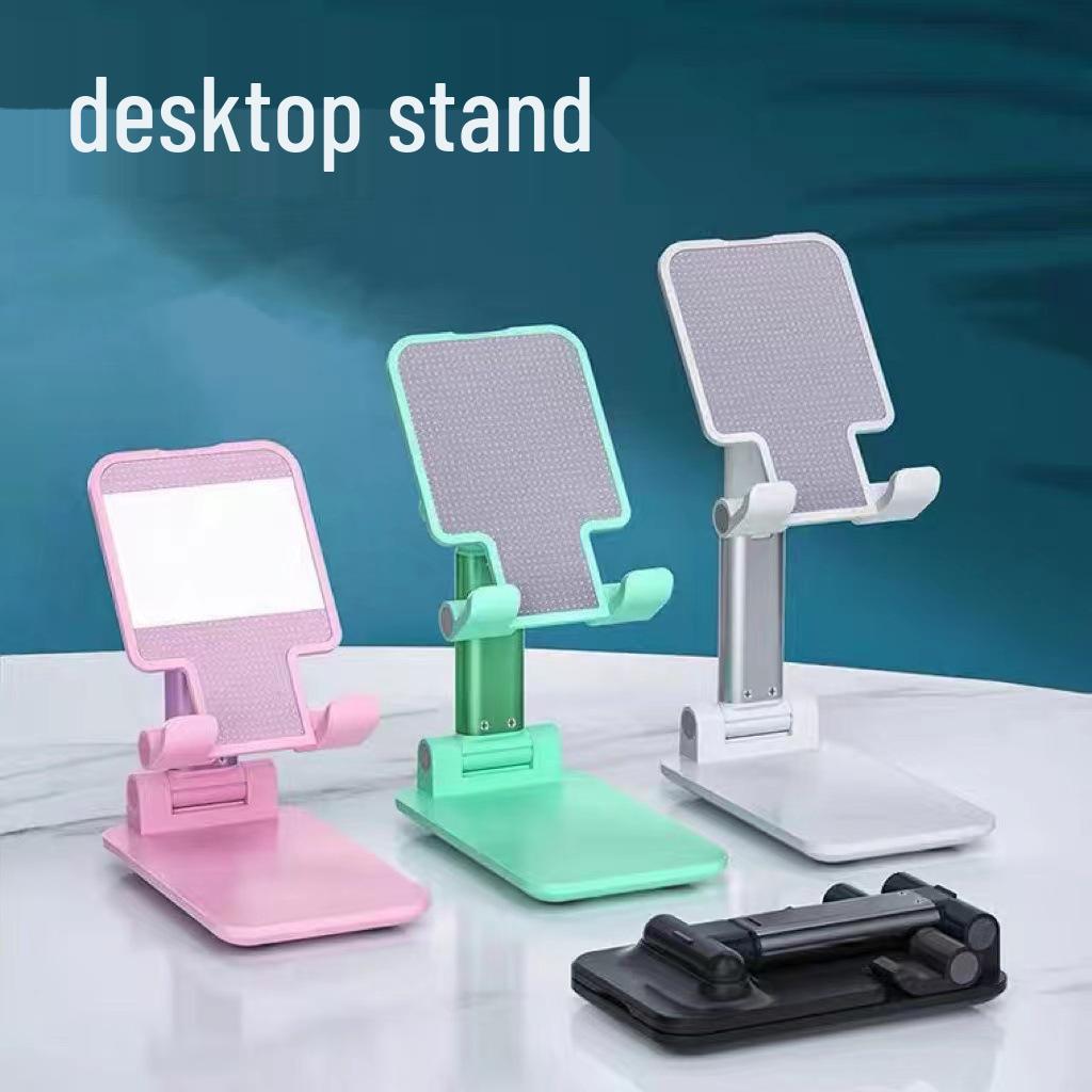 Foldable, Height-Adjustable, Universal Desktop Phone & Tablet Stand for Bedside or Office
