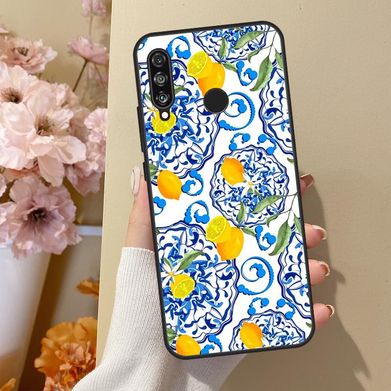 Mediterranean Lemon For Huawei Nova 12i 8i 11i 12s 9 10 SE Y60 Y70 Y90 Y72 Y73 Y61 Y91 P60 Pro P30 P40 Lite Case