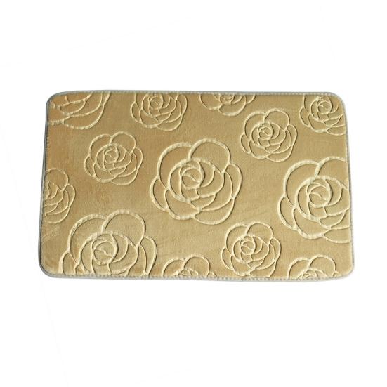 

Yousheng нескользящий коврик для ванной комнаты 3D узор розы напольный коврик коралловый бархат однотонный ковер коврик для входной двери дома в помещении 1pc хаки