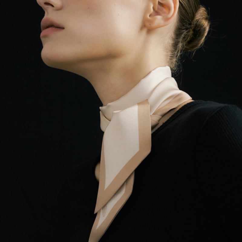 AVVINA PELLE Long Twilly Silk Scarf (7colors)