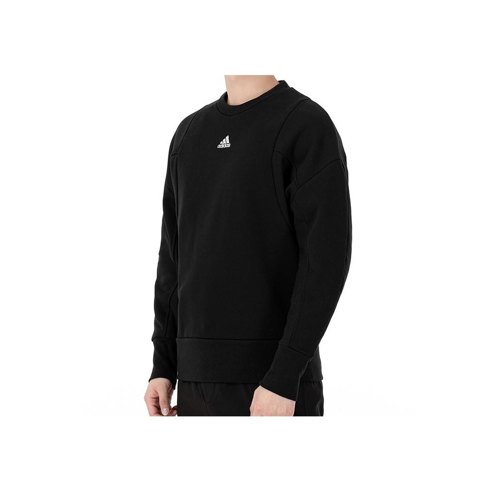 adidas Internal Crew Fleece-Lined Long Sleeve Sweatshirt Men Tops Black HB6559