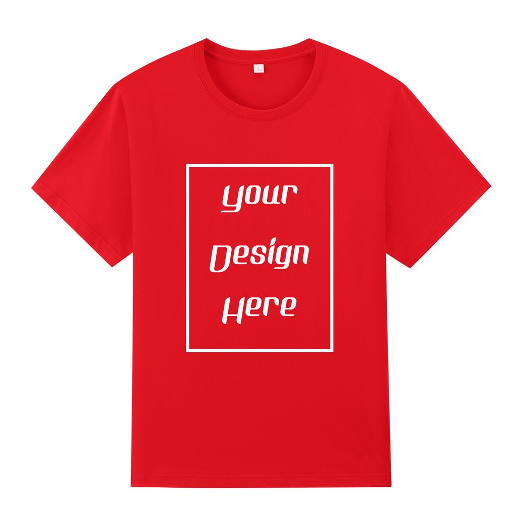 Streetwear Customized Pattern Print T-Shirt Harajuku Casual O Neck Short Sleeves Men Women Cotton T-Shirt