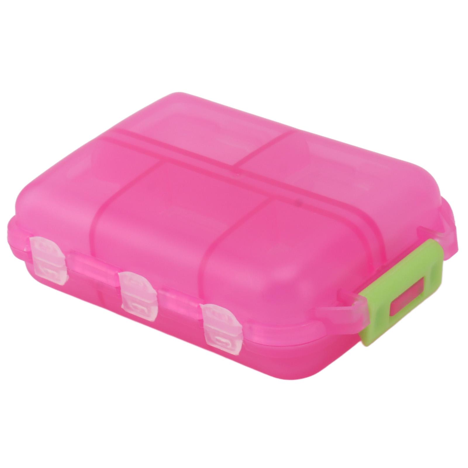 Medicine Box Medicine Case Plastic Waterproof 10 Compartments Buckle Lock Weekly Portable Medicine Container