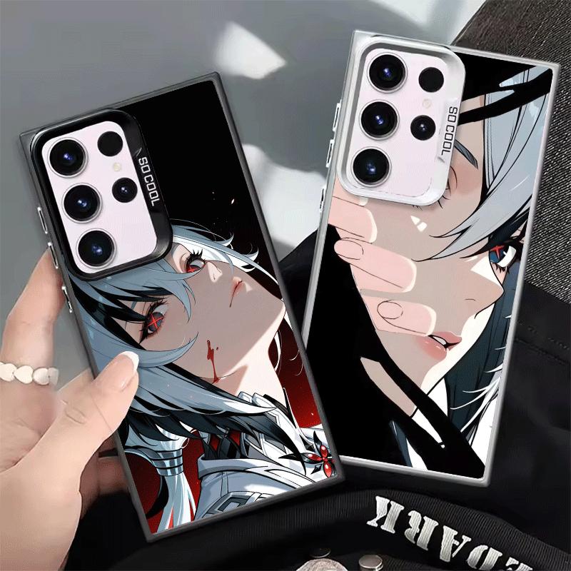 Genshin Impact Arlecchino Soft Phone Case for Samsung Galaxy S24 S25 FE S26 Edge S23 Ultra S22 Plus S21 + Shockproof Cover Back
