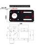 42/57/86 Flat I-Shaped Stepper Motor Bracket - 180° Mounting Plate