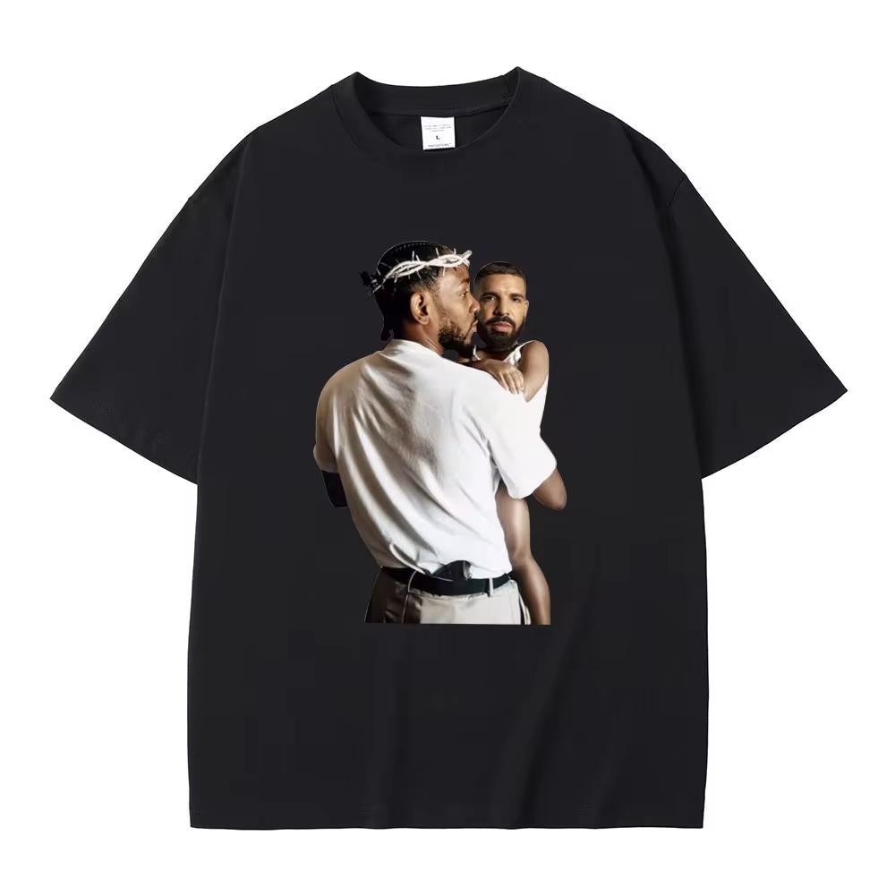 Streetwear Rapper Kendrick Lamar Drake Funny Meme T-Shirt Mr Morale The Big Steppers Tee Men Women Hip Hop Casual Oversized Top