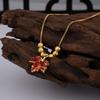 Autumn Maple Leaf Pendant Necklace - High-End Niche Design for Women