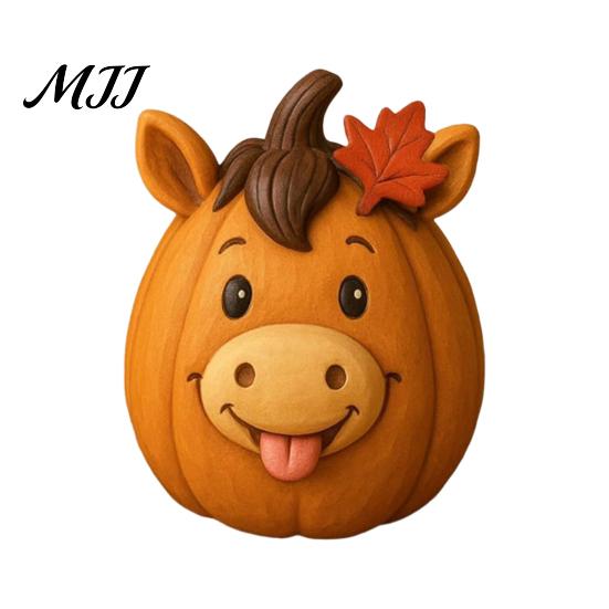 Resin Desktop Statues for Fall Artificial Pumpkin Decor, Cute Animals Decorative Pumpkins, Thanksgiving Pumpkins Unique Holiday Gifts Friends