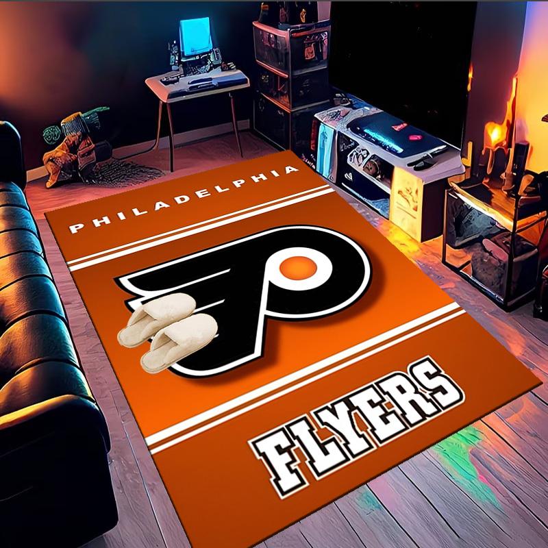 Flyers Hockey Logo Art Area Rug Suitable for Indoor And Outdoor,Carpets for Kitchens, Homes, Offices, Living Rooms,Home Decor,Christmas Gift