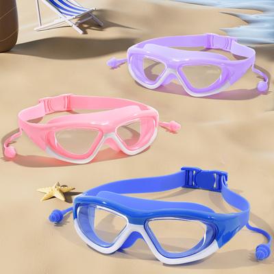 Gafas de natación para niños con montura HD antivaho, gafas de buceo impermeables para niños y niñas.