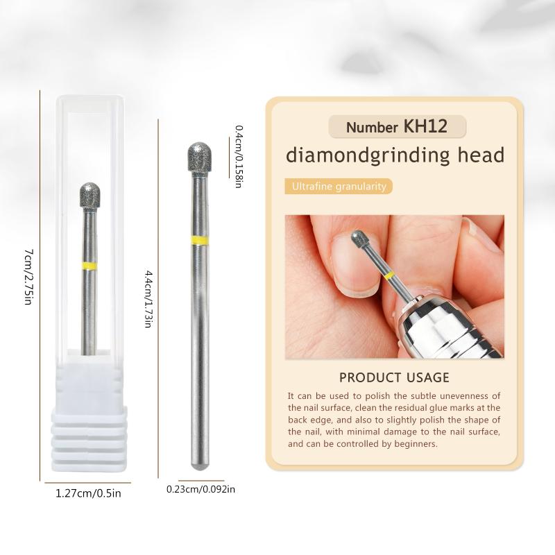 Diamond Nail Drill Bits Durable Material Multiple Uses For Home Diy Nail Art Cuticle Clean Gel Removing