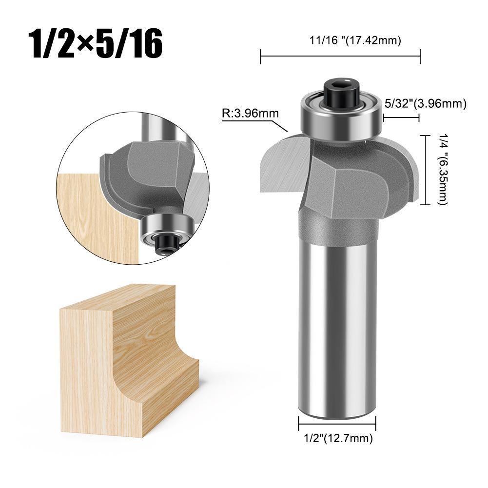 Holzbearbeitung Anfaswerkzeug Nutfräser R-Winkelmesser 1/2 Griff 1/4 Griff Kantenfräser Linienanreißmesser Trimmmaschine Gravur