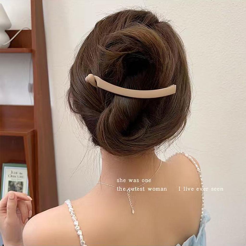 5pcs/4pcs matte banana clip vertical clip hair clip on the back of the head, new hairpin seamless ponytail clip headpiece