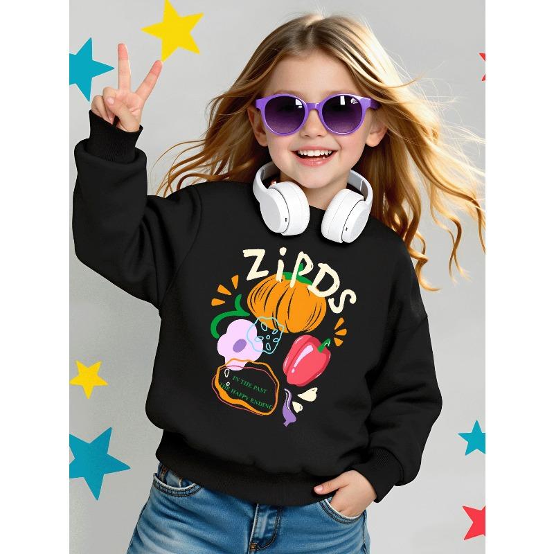 Kids Sweatshirt Round Neck Sweatshirt, Printed Pullover, Autumn and Winter ,Casual Comfortable Warm Fashion Printed Top