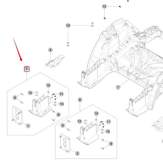 1610029-S0-B/1610030-S0-B for Tesla MY Left Rear Beam End with Leg Assembly