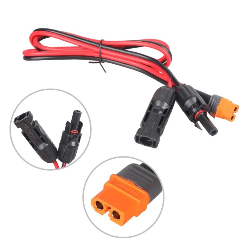 Waterproof MC 4 To XT60IF Female Power Cable 12AWG For Solar Charging And Outdoor Energy Storage