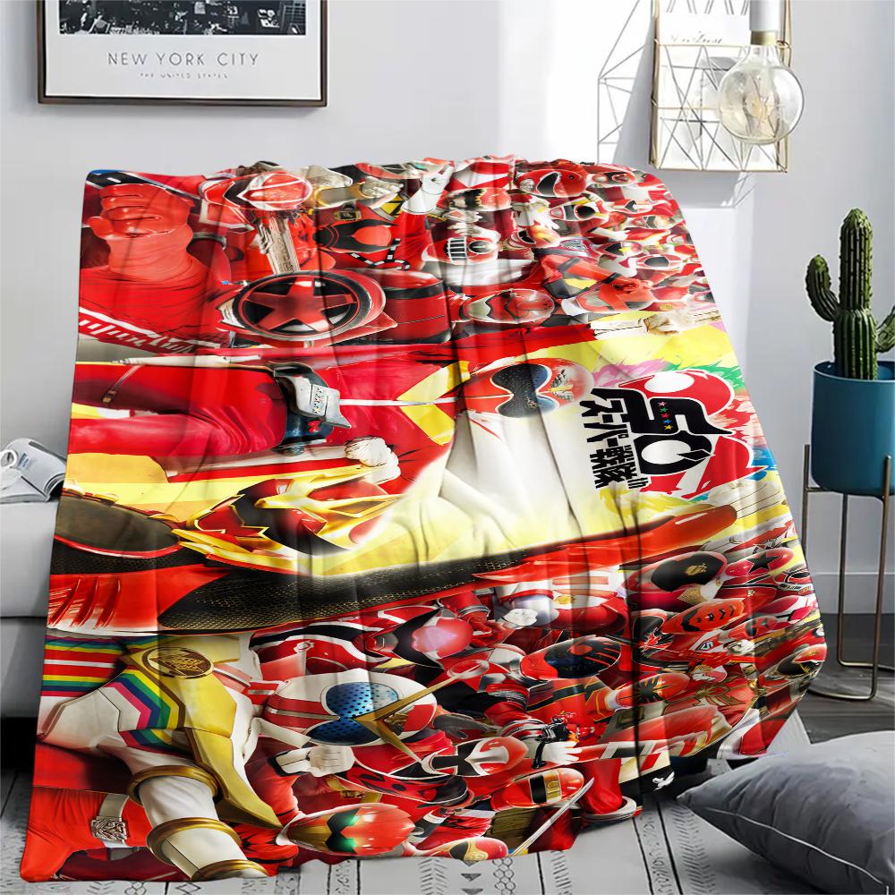 Super Sentai Hero Squad Blanket, Warm Throw for Home Decor, Great Gift for Sentai Enthusiasts.chl