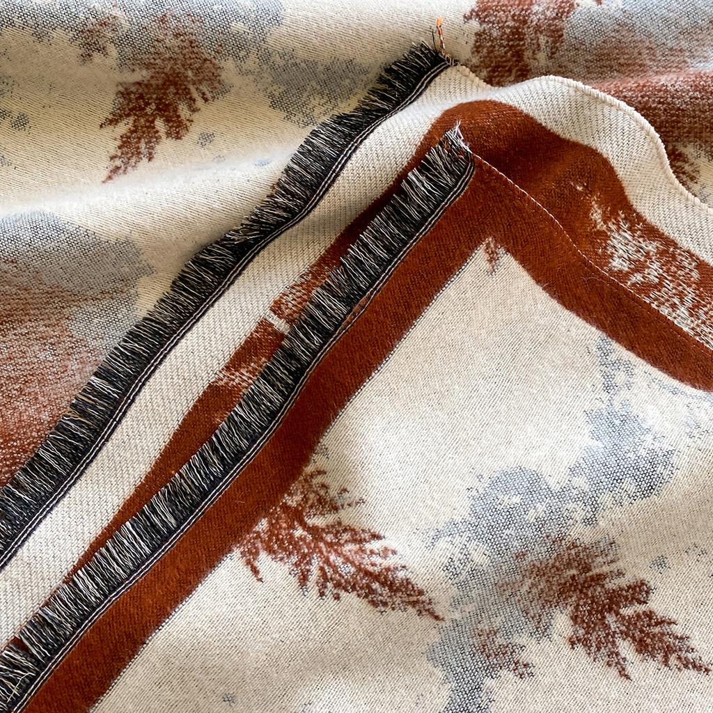 Retro Forest Imitation Cashmere Scarf Women's Chinese Style High Temperament Warm Versatile Shawl
