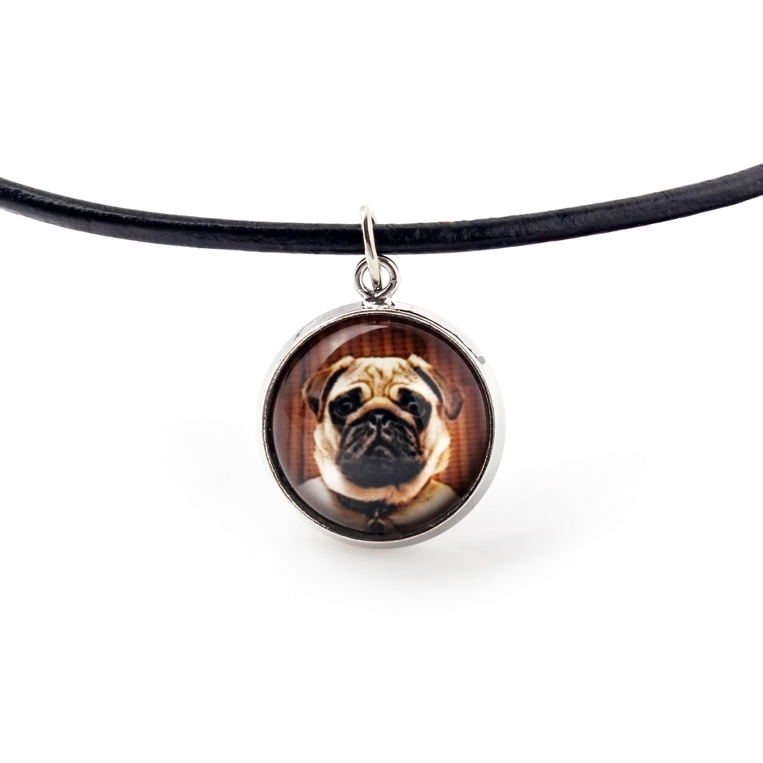 

Pug - necklace pendant with your photo, handmade, handcrafted jewelry by Art-Dog brand