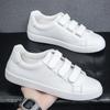 Zapatos Blancos Hombre Cuero PU Zapatos Casuales para Hombre Mocasines con Velcro Moda Zapatos de Skateboard Planos Zapatillas Deportivas Masculinas Tenis Para Hombre
