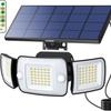 Three-Head Solar Wall Light for Outdoor Courtyard, Fence, and Roadside Lighting
