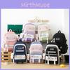 Trendy Nylon Backpack For Students Large Capacity Unisex School Bag In Various Colors
