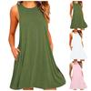 Fashion Sleeveless Pocket Vest Dress Women'S Wear