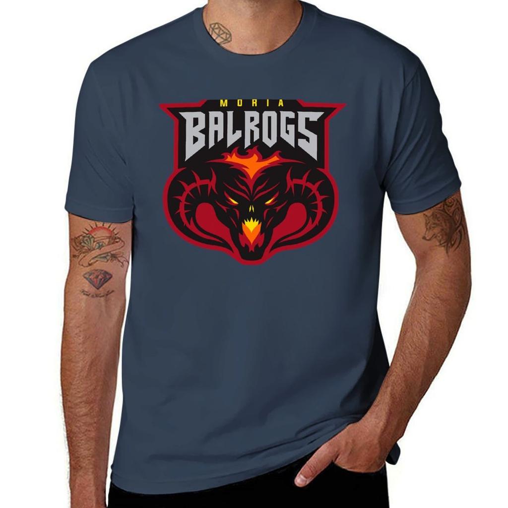 Moria Balrogs Team Logo Tshirt Casual Minimalist Short Sleeve Top