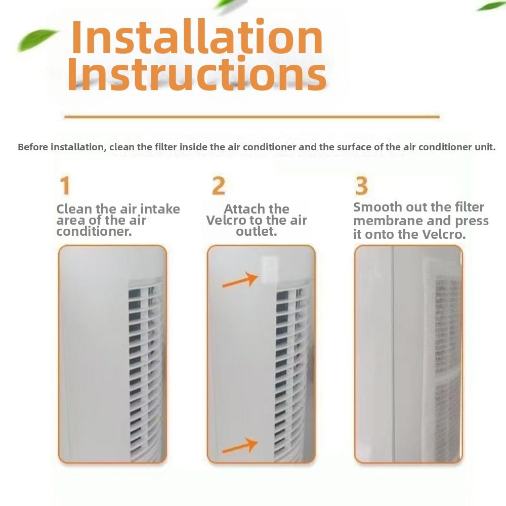 38PCS/Bag DIY Air Conditioner Vent Filter Ultra-Thin Air Inlet Filter Screen Conditioner System