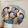 1pc Winter Penguins with Lights Umbrella with Plastic Handle,Suitable for All Seasons Home Travel Outdoor UmbrellaDD1348