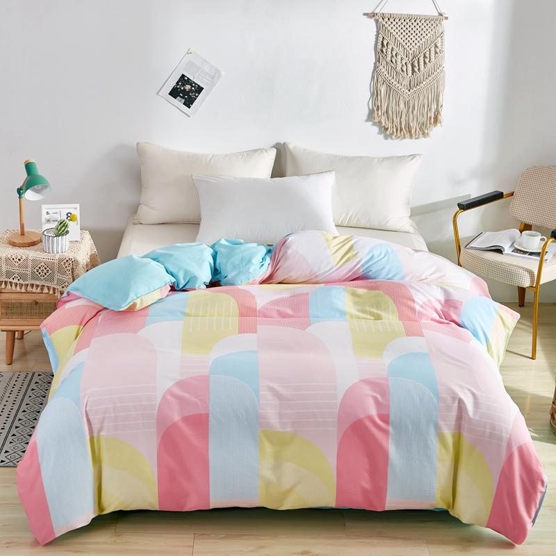 Abstract Stripes Waves Duvet Cover Geometric Pattern Queen Size Bedding 100% Cotton Quilt Cover with Zipper for Kids Adults