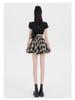 2025 Summer Women's Retro Plaid Skirt and Layered Shirt Set - Hong Kong Style, Casual Irregular Design