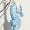 Rustic Style Seahorse Wind Chime Hand Carved Mediterranean Car Seahorse Hanger Marine Themed Handcrafted Wooden Door Chimes