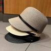 Korean Version Of Straw-Woven Equestrian Hat Women'S Spring Summer Outdoor Outing Visor Hat Versatile Peaked Hat Straw Hat