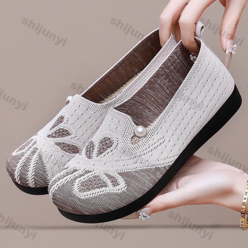 Fashion Women's Summer New Breathable Comfortable Casual Shoes Soft Soled One Step Women Loafers Lightweight Fashion Able Flat Shoes