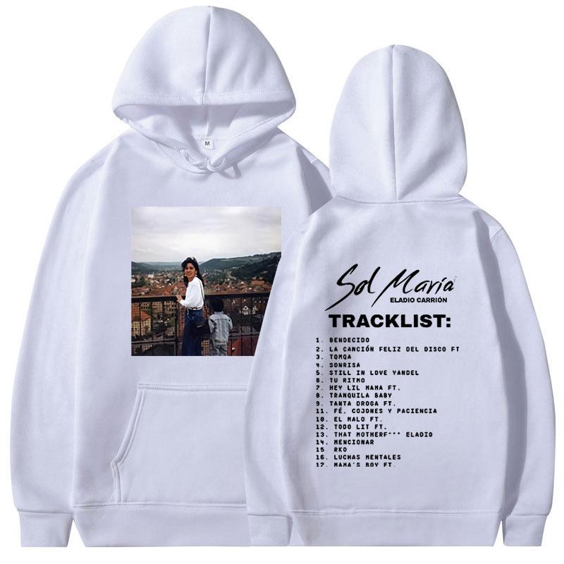 Eladio Carrion Sol Maria Music Album Hoodie Men Clothes Fashion Hip Hop Oversized Sweatshirts Loose Casual Long Sleeve Pullovers