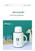 Household Thermos Flask: Large Capacity, Portable Thermal Insulation, Cold/Heat Retention, Available in White, Orange, Green.