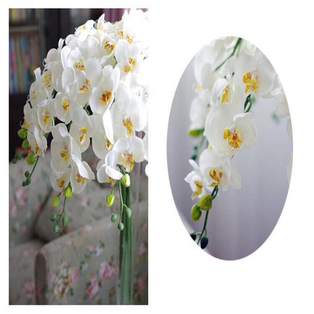 Rękodzieło DIY Storczyk Motyl Symulacja Kwiat Sztuczna Roślina Kwiat Sztuczny Phalaenopsis Wewnętrzny