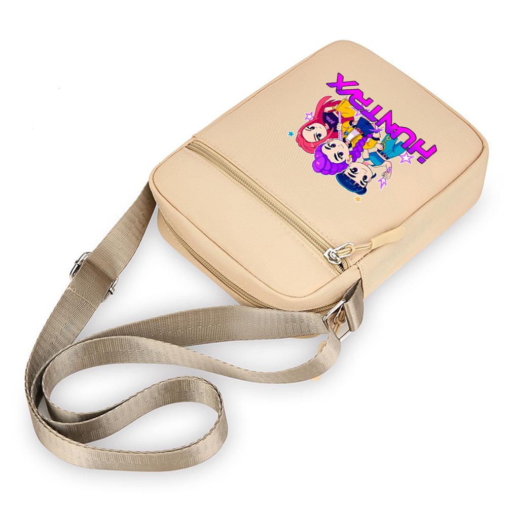 

Anime Demon Hunters Printed Shoulder Bag Student s Stitched Nylon Crossbody Bag Lightweight and Durable Bag Christmas Gift