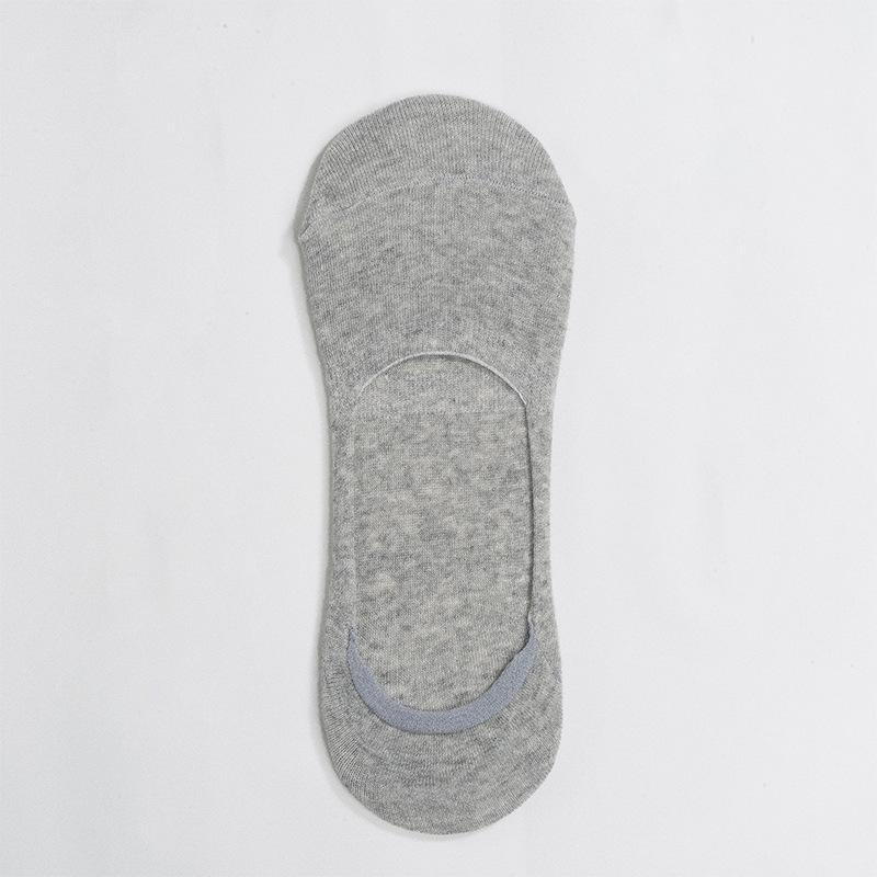 

Мужские летние носки-лодочки, хлопковые, большие размеры 38-48, дышащие, однотонные, невидимые, силиконовые, нескользящие, 5 пар, высокое качество EUR44-48 серый