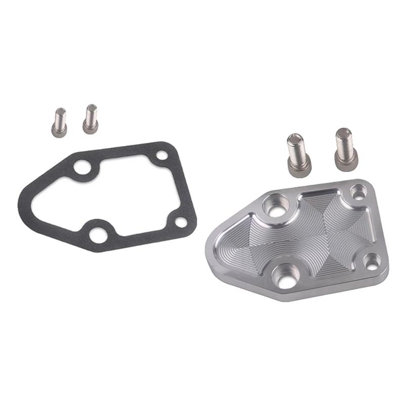 For Double Fuel Pump Block Closing Plate Fuel Pump Small Block Aluminum Baffle SBS 283 327 350 2071