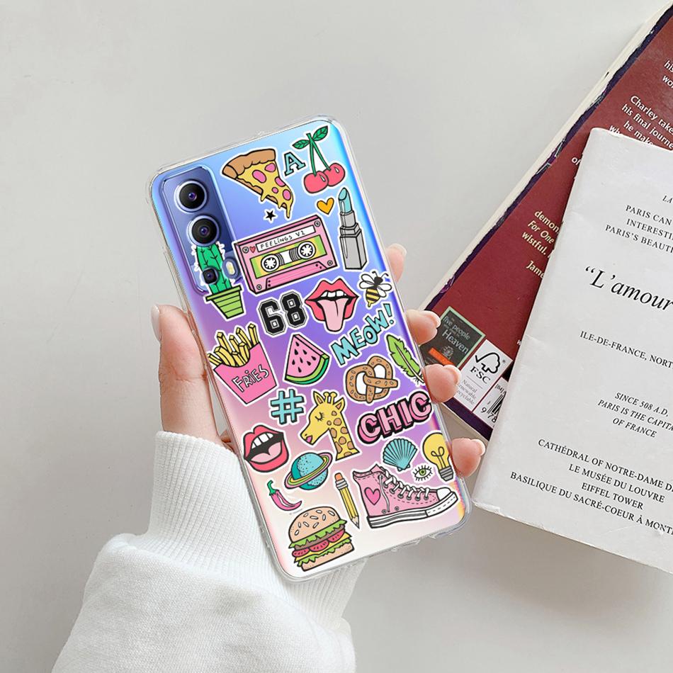 For Vivo Y72 5G Case V2041 Silicone Soft Transparent TPU Phone Cover For Vivo Y52 vivoY72 Y 72 52 5G Case Funda Protective Coque