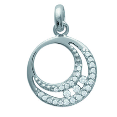 [J9384] - Silver Pendant 'Câlin' Silver-white (rhodium-plated) - 14 Mm