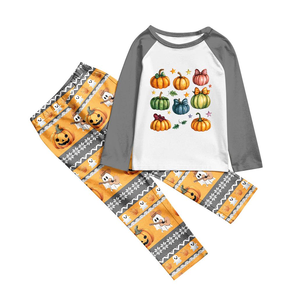 Halloween Tag Drucke Familie Passend Langarm Tops+Hosen Set Familie Passende Sets